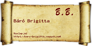 Báró Brigitta névjegykártya