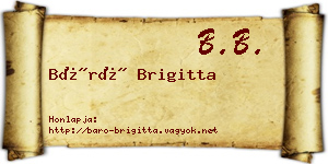 Báró Brigitta névjegykártya