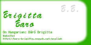 brigitta baro business card
